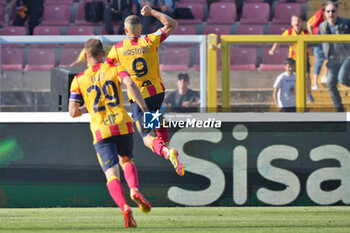 2024-04-27 - Nikola Krstovic of US Lecce celebrates after scoring a goal - US LECCE VS AC MONZA - ITALIAN SERIE A - SOCCER