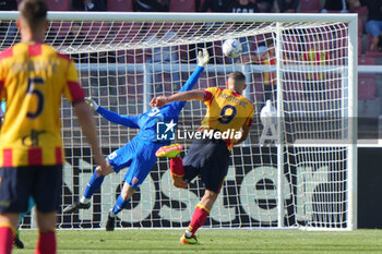 2024-04-27 - Nikola Krstovic of US Lecce scores a goal of 1-0 - US LECCE VS AC MONZA - ITALIAN SERIE A - SOCCER