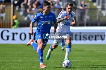 2024-05-05 - Empoli FC's forward Nicolo Cambiaghi against Frosinone Calcio's defender Emanuele Valeri - EMPOLI FC VS FROSINONE CALCIO - ITALIAN SERIE A - SOCCER