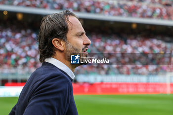 2024-05-05 - Alberto Gilardino Head Coach of Genoa CFC looks on during Serie A 2023/24 football match between AC Milan and Genoa CFC at San Siro Stadium, Milan, Italy on May 05, 2024 - AC MILAN VS GENOA CFC - ITALIAN SERIE A - SOCCER