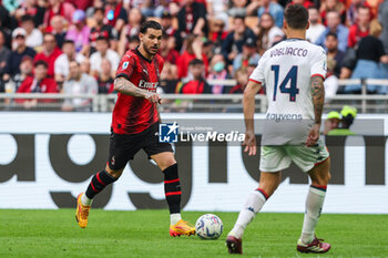 05/05/2024 - Theo Hernandez of AC Milan seen in action during Serie A 2023/24 football match between AC Milan and Genoa CFC at San Siro Stadium, Milan, Italy on May 05, 2024 - AC MILAN VS GENOA CFC - SERIE A - CALCIO