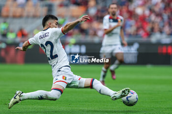 2024-05-05 - Johan Vasquez of Genoa CFC seen in action during Serie A 2023/24 football match between AC Milan and Genoa CFC at San Siro Stadium, Milan, Italy on May 05, 2024 - AC MILAN VS GENOA CFC - ITALIAN SERIE A - SOCCER