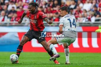 05/05/2024 - Rafael Leao of AC Milan (L) seen in action with Alessandro Vogliacco of Genoa CFC (R) during Serie A 2023/24 football match between AC Milan and Genoa CFC at San Siro Stadium, Milan, Italy on May 05, 2024 - AC MILAN VS GENOA CFC - SERIE A - CALCIO