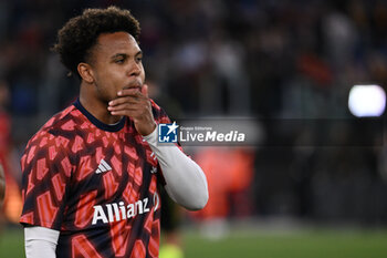 2024-05-05 - Weston McKennie of Juventus F.C. during the 35th day of the Serie A Championship between A.S. Roma vs Juventus F.C. at the Olympic Stadium Olympic on May 5, 2024 in Rome, Italy. - AS ROMA VS JUVENTUS FC - ITALIAN SERIE A - SOCCER