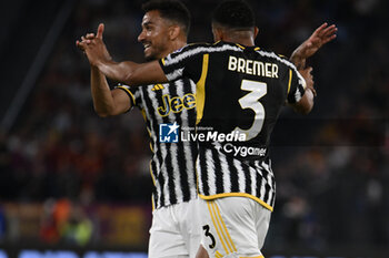 05/05/2024 - Bremer of Juventus F.C. celebrates after scoring the gol of 1-1 during the 35th day of the Serie A Championship between A.S. Roma vs Juventus F.C. at the Olympic Stadium Olympic on May 5, 2024 in Rome, Italy. - AS ROMA VS JUVENTUS FC - SERIE A - CALCIO