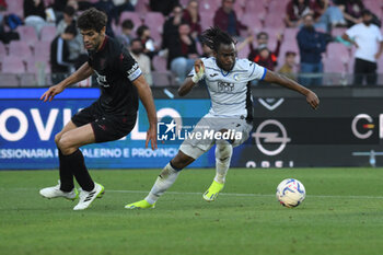 2024-05-06 - Ademola Lookman of Atalanta BC competes for the ball with Loum Tchaouna of US Salernitana 1919 during the Serie A Match between US Salernitana 1919 vs Atalanta BC at Arechi Stadium - US SALERNITANA VS ATALANTA BC - ITALIAN SERIE A - SOCCER