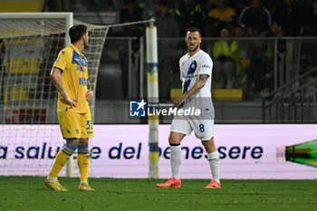 2024-05-10 - Marko Arnautovic of F.C. Inter celebrates after scoring the gol of 0-2 during the 36th day of the Serie A Championship between Frosinone Calcio vs F.C. Inter, 10 May 2024 at the Benito Stirpe Stadium, Frosinone, Italy. - FROSINONE CALCIO VS INTER - FC INTERNAZIONALE - ITALIAN SERIE A - SOCCER