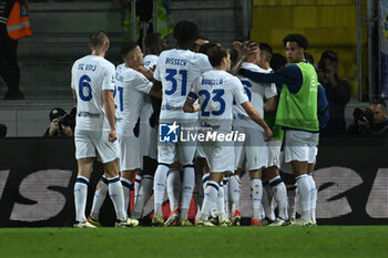 2024-05-10 - Marko Arnautovic of F.C. Inter celebrates after scoring the gol of 0-2 during the 36th day of the Serie A Championship between Frosinone Calcio vs F.C. Inter, 10 May 2024 at the Benito Stirpe Stadium, Frosinone, Italy. - FROSINONE CALCIO VS INTER - FC INTERNAZIONALE - ITALIAN SERIE A - SOCCER