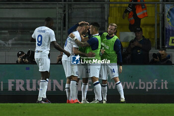 2024-05-10 - Marko Arnautovic of F.C. Inter celebrates after scoring the gol of 0-2 during the 36th day of the Serie A Championship between Frosinone Calcio vs F.C. Inter, 10 May 2024 at the Benito Stirpe Stadium, Frosinone, Italy. - FROSINONE CALCIO VS INTER - FC INTERNAZIONALE - ITALIAN SERIE A - SOCCER