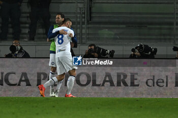 2024-05-10 - Marko Arnautovic of F.C. Inter celebrates after scoring the gol of 0-2 during the 36th day of the Serie A Championship between Frosinone Calcio vs F.C. Inter, 10 May 2024 at the Benito Stirpe Stadium, Frosinone, Italy. - FROSINONE CALCIO VS INTER - FC INTERNAZIONALE - ITALIAN SERIE A - SOCCER