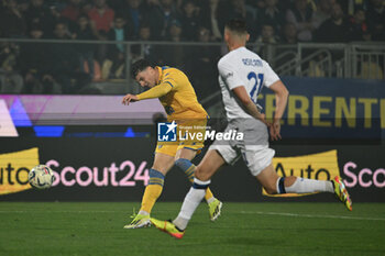 2024-05-10 - Nadir Zortea of Frosinone Calcio during the 36th day of the Serie A Championship between Frosinone Calcio vs F.C. Inter, 10 May 2024 at the Benito Stirpe Stadium, Frosinone, Italy. - FROSINONE CALCIO VS INTER - FC INTERNAZIONALE - ITALIAN SERIE A - SOCCER