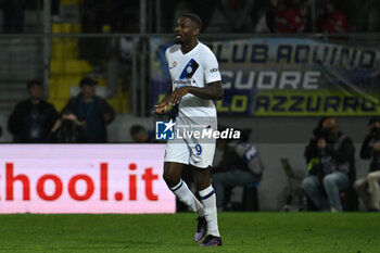 2024-05-10 - Marcus Thuram of F.C. Inter celebrates after scoring the gol of 0-5 during the 36th day of the Serie A Championship between Frosinone Calcio vs F.C. Inter, 10 May 2024 at the Benito Stirpe Stadium, Frosinone, Italy. - FROSINONE CALCIO VS INTER - FC INTERNAZIONALE - ITALIAN SERIE A - SOCCER