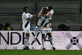 2024-05-10 - Marcus Thuram of F.C. Inter celebrates after scoring the gol of 0-5 during the 36th day of the Serie A Championship between Frosinone Calcio vs F.C. Inter, 10 May 2024 at the Benito Stirpe Stadium, Frosinone, Italy. - FROSINONE CALCIO VS INTER - FC INTERNAZIONALE - ITALIAN SERIE A - SOCCER