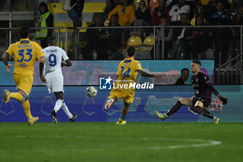 2024-05-10 - Marcus Thuram of F.C. Inter scores the goal of 0-5 during the 36th day of the Serie A Championship between Frosinone Calcio vs F.C. Inter, 10 May 2024 at the Benito Stirpe Stadium, Frosinone, Italy. - FROSINONE CALCIO VS INTER - FC INTERNAZIONALE - ITALIAN SERIE A - SOCCER