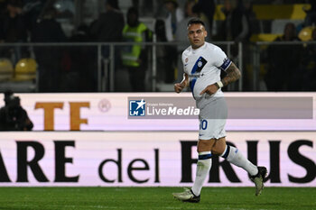 2024-05-10 - Lautaro Martinez of F.C. Inter celebrates after scoring the gol of 0-4 during the 36th day of the Serie A Championship between Frosinone Calcio vs F.C. Inter, 10 May 2024 at the Benito Stirpe Stadium, Frosinone, Italy. - FROSINONE CALCIO VS INTER - FC INTERNAZIONALE - ITALIAN SERIE A - SOCCER