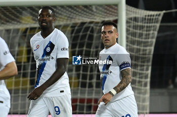 2024-05-10 - Lautaro Martinez of F.C. Inter celebrates after scoring the gol of 0-4 during the 36th day of the Serie A Championship between Frosinone Calcio vs F.C. Inter, 10 May 2024 at the Benito Stirpe Stadium, Frosinone, Italy. - FROSINONE CALCIO VS INTER - FC INTERNAZIONALE - ITALIAN SERIE A - SOCCER