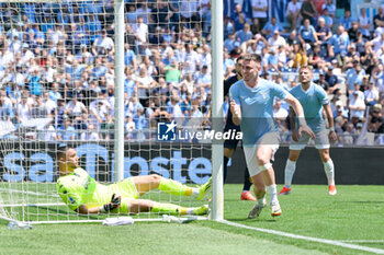 2024-05-12 - Lazio’s Patric celebrates after scoring the goal 1-0 during the Italian Football Championship League A 2023/2024 match between SS Lazio vs Empoli FC at the Olimpic Stadium in Rome on 12  May 2024. - SS LAZIO VS EMPOLI FC - ITALIAN SERIE A - SOCCER