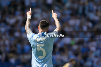 2024-05-12 - Lazio's Matias Vecino celebrates after scoring the goal 2-0 during the Italian Football Championship League A 2023/2024 match between SS Lazio vs Empoli FC at the Olimpic Stadium in Rome on 12  May 2024. - SS LAZIO VS EMPOLI FC - ITALIAN SERIE A - SOCCER