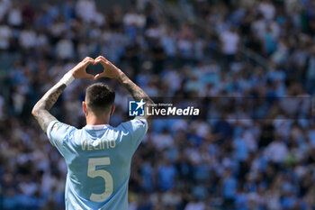 2024-05-12 - Lazio's Matias Vecino celebrates after scoring the goal 2-0 during the Italian Football Championship League A 2023/2024 match between SS Lazio vs Empoli FC at the Olimpic Stadium in Rome on 12  May 2024. - SS LAZIO VS EMPOLI FC - ITALIAN SERIE A - SOCCER