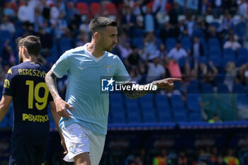 2024-05-12 - Lazio's Matias Vecino celebrates after scoring the goal 2-0 during the Italian Football Championship League A 2023/2024 match between SS Lazio vs Empoli FC at the Olimpic Stadium in Rome on 12  May 2024. - SS LAZIO VS EMPOLI FC - ITALIAN SERIE A - SOCCER