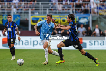 2024-05-19 - Mario Gila of SS Lazio seen in action with Matteo Darmian of FC Internazionale during Serie A 2023/24 football match between FC Internazionale and SS Lazio at Giuseppe Meazza Stadium, Milan, Italy on May 19, 2024 - INTER - FC INTERNAZIONALE VS SS LAZIO - ITALIAN SERIE A - SOCCER