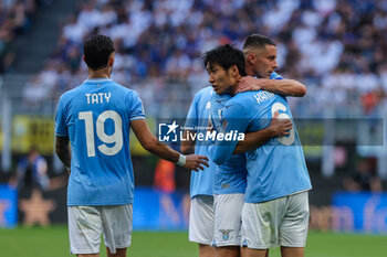 2024-05-19 - Daichi Kamada of SS Lazio celebrates with his teammates after scoring a goal during Serie A 2023/24 football match between FC Internazionale and SS Lazio at Giuseppe Meazza Stadium, Milan, Italy on May 19, 2024 - INTER - FC INTERNAZIONALE VS SS LAZIO - ITALIAN SERIE A - SOCCER