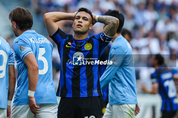 2024-05-19 - Lautaro Martinez of FC Internazionale reacts during Serie A 2023/24 football match between FC Internazionale and SS Lazio at Giuseppe Meazza Stadium, Milan, Italy on May 19, 2024 - INTER - FC INTERNAZIONALE VS SS LAZIO - ITALIAN SERIE A - SOCCER