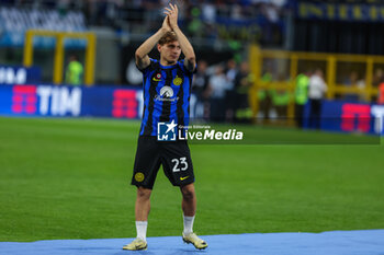 2024-05-19 - Nicolo Barella of FC Internazionale celebrates during Serie A 2023/24 football match between FC Internazionale and SS Lazio at Giuseppe Meazza Stadium, Milan, Italy on May 19, 2024 - INTER - FC INTERNAZIONALE VS SS LAZIO - ITALIAN SERIE A - SOCCER