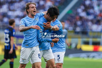 2024-05-19 - Nicolo Rovella of SS Lazio celebrates with Nicolo Rovella of SS Lazio during Serie A 2023/24 football match between FC Internazionale and SS Lazio at Giuseppe Meazza Stadium, Milan, Italy on May 19, 2024 - INTER - FC INTERNAZIONALE VS SS LAZIO - ITALIAN SERIE A - SOCCER