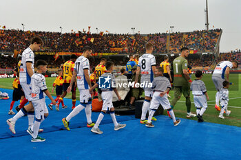 2024-05-18 - the players of the two teams enter the field - US LECCE VS ATALANTA BC - ITALIAN SERIE A - SOCCER