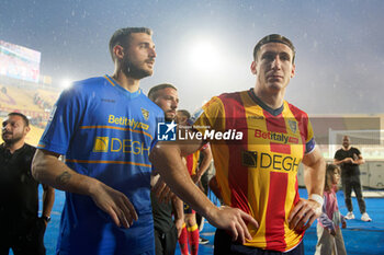 2024-05-18 - Wladimiro Falcone of US Lecce and Federico Baschirotto of US Lecce - US LECCE VS ATALANTA BC - ITALIAN SERIE A - SOCCER