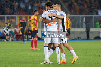 2024-05-18 - Isak Hien, Hans Hateboer and Rafael Toloi of Atalanta celebrates the victory - US LECCE VS ATALANTA BC - ITALIAN SERIE A - SOCCER