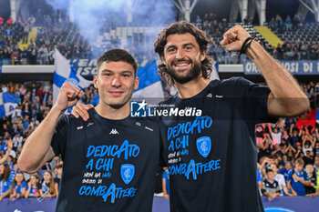 2024-05-26 - Empoli FC's forward Nicolo Cambiaghi and Empoli FC's defender Sebastiano Luperto celebrate the victory - EMPOLI FC VS AS ROMA - ITALIAN SERIE A - SOCCER