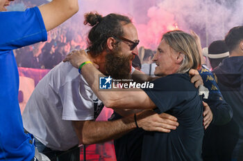 2024-05-26 - Empoli FC's coach Davide Nicola celebrates the victory - EMPOLI FC VS AS ROMA - ITALIAN SERIE A - SOCCER