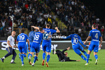 2024-05-26 - Empoli FC's players celebrate after a goal - EMPOLI FC VS AS ROMA - ITALIAN SERIE A - SOCCER