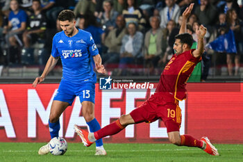 2024-05-26 - Empoli FC's defender Liberato Cacace against AS Roma's defender Zeki Celik - EMPOLI FC VS AS ROMA - ITALIAN SERIE A - SOCCER