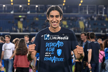 2024-05-26 - Empoli'FC's midfielder Youssef Maleh celebrates the victory - EMPOLI FC VS AS ROMA - ITALIAN SERIE A - SOCCER