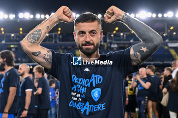 2024-05-26 - Empoli FC's forward Francesco Caputo celebrates the victory - EMPOLI FC VS AS ROMA - ITALIAN SERIE A - SOCCER