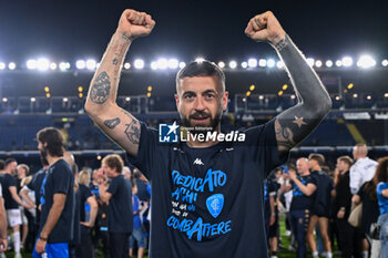 2024-05-26 - Empoli FC's forward Francesco Caputo celebrates the victory - EMPOLI FC VS AS ROMA - ITALIAN SERIE A - SOCCER