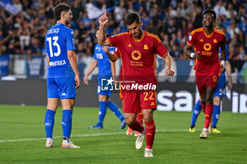 2024-05-26 - AS Roma's midfielder Houssem Aouar celebrates after scoring a goal - EMPOLI FC VS AS ROMA - ITALIAN SERIE A - SOCCER