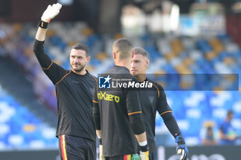 2024-05-26 - Wladimiro Falcone of US Lecce gestures during the Serie A Match between SSC Napoli vs US Lecce at Diego Armando Maradona Stadium - SSC NAPOLI VS US LECCE - ITALIAN SERIE A - SOCCER