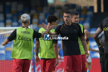 2024-05-26 - Nikola Krstovic of US Lecce gestures during the Serie A Match between SSC Napoli vs US Lecce at Diego Armando Maradona Stadium - SSC NAPOLI VS US LECCE - ITALIAN SERIE A - SOCCER