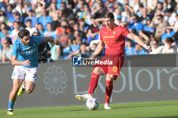 2024-05-26 - Federico Baschirotto of US Lecce in action during the Serie A Match between SSC Napoli vs US Lecce at Diego Armando Maradona Stadium - SSC NAPOLI VS US LECCE - ITALIAN SERIE A - SOCCER