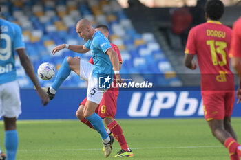 2024-05-26 - Juan Jesus of SSC Napoli competes for the ball with Nikola Krstovic of US Lecce during the Serie A Match between SSC Napoli vs US Lecce at Diego Armando Maradona Stadium - SSC NAPOLI VS US LECCE - ITALIAN SERIE A - SOCCER