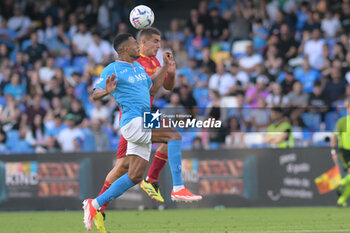 2024-05-26 - Juan Jesus of SSC Napoli competes for the ball with Nikola Krstovic of US Lecce during the Serie A Match between SSC Napoli vs US Lecce at Diego Armando Maradona Stadium - SSC NAPOLI VS US LECCE - ITALIAN SERIE A - SOCCER