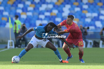 2024-05-26 - Zambo Anguissa of SSC Napoli competes for the ball with Ylber Ramadani of US Lecce during the Serie A Match between SSC Napoli vs US Lecce at Diego Armando Maradona Stadium - SSC NAPOLI VS US LECCE - ITALIAN SERIE A - SOCCER