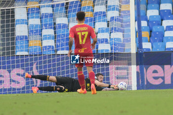 2024-05-26 - Wladimiro Falcone of US Lecce in action during the Serie A Match between SSC Napoli vs US Lecce at Diego Armando Maradona Stadium - SSC NAPOLI VS US LECCE - ITALIAN SERIE A - SOCCER