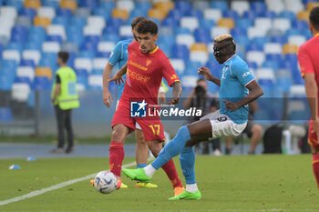 2024-05-26 - Victor Osimen of SSC Napoli competes for the ball with Valentin Gendrey of US Lecce during the Serie A Match between SSC Napoli vs US Lecce at Diego Armando Maradona Stadium - SSC NAPOLI VS US LECCE - ITALIAN SERIE A - SOCCER