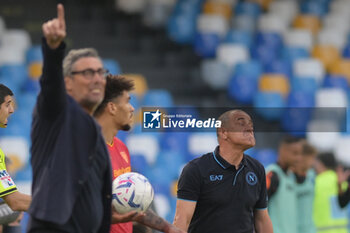 2024-05-26 - Francesco Calzona of SSC Napoli gestures during the Serie A Match between SSC Napoli vs US Lecce at Diego Armando Maradona Stadium - SSC NAPOLI VS US LECCE - ITALIAN SERIE A - SOCCER