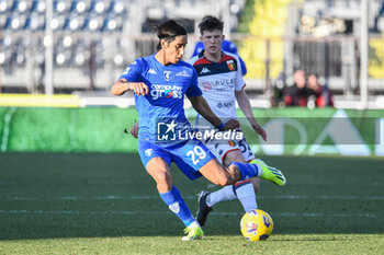 2024-02-03 - Youssef Maleh (Empoli) hampered by Morten Frendrup (Genoa) - EMPOLI FC VS GENOA CFC - ITALIAN SERIE A - SOCCER